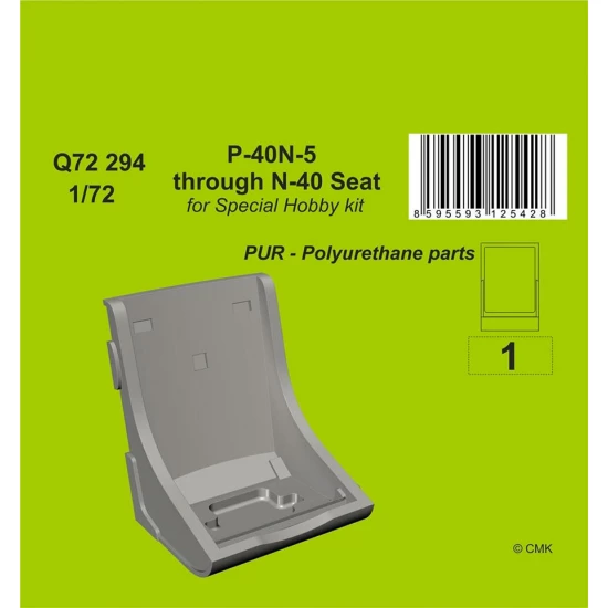 1/72 P-40N-5 through N-40 Seat for Special Hobby kits