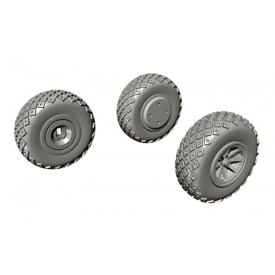 1/72 P-40 Wheels Diamond and Hole Tread for Special Hobby kit