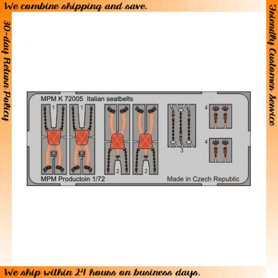 1/72 Seatbelts for MPM/Special Hobby/Azur kits