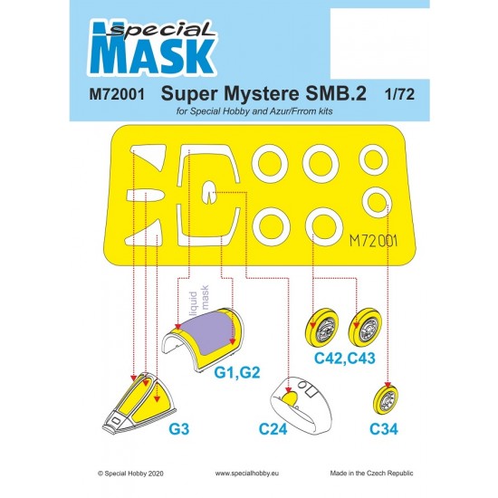1/72 SMB-2 Super Mystere SMB.2 Decals for Special Hobby/Azur/Frrom kits