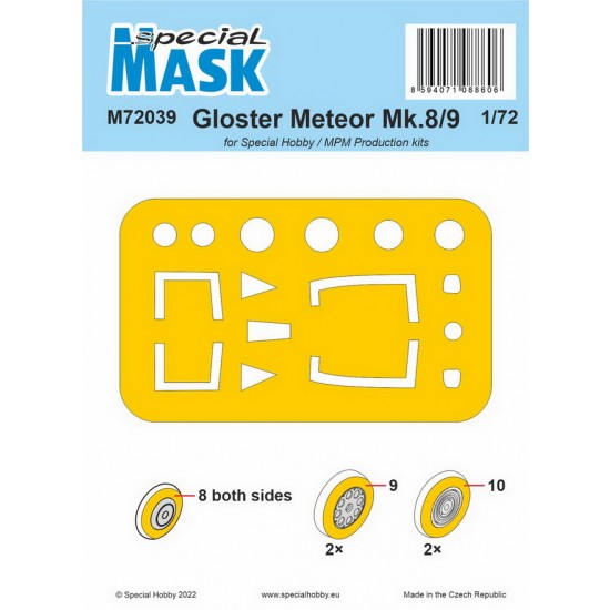 1/72 Post WWII Gloster Meteor Mk.8/9 Paint Masking