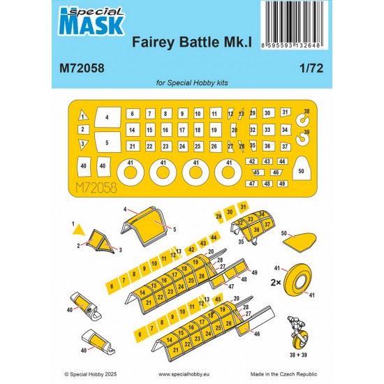 1/72 Fairey Battle Mk.I Masks for Special Hobby kits