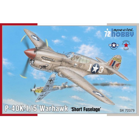 1/72 WWII US P-40K-1/5 Warhawk "Short Tail"