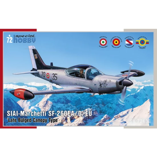 1/72 Modern SIAI-Marchetti SF-260EA/D/W Late Bulged Canopy Type