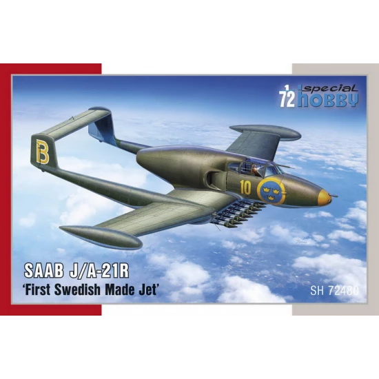 1/72 SAAB J/A-21R First Swedish Made Jet