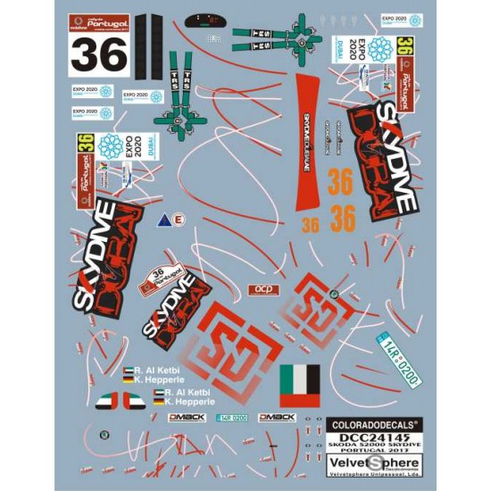 1/24 Skoda Fabia # 36 Rally Portugal 2013 - New Decals