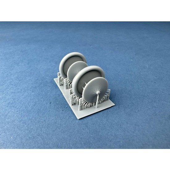 1/32 Nieuport 11 Wheels with Laced Cutouts Rims for Copper State kit