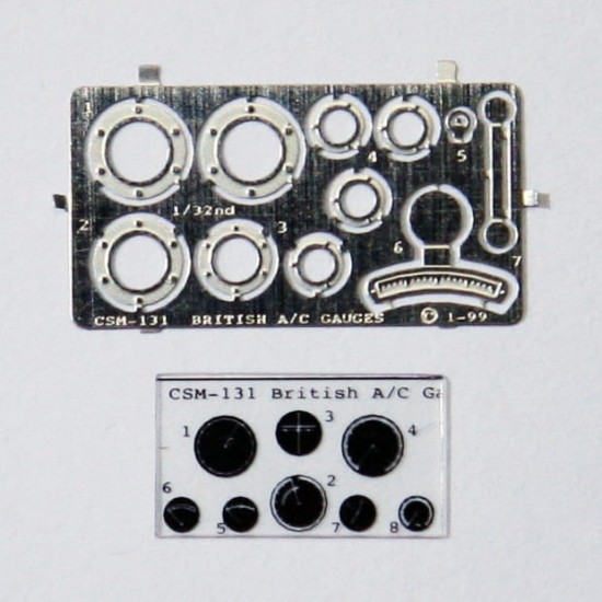 1/32 British Instrument Gauge Set (PE and film sheets)