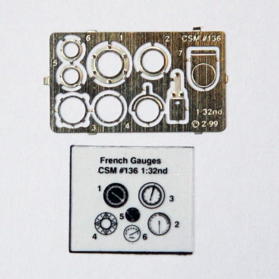 1/32 French/Russian Instrument Gauge Set (PE and film sheets)