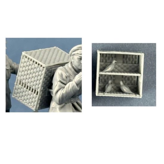 1/35 Pigeon Baskets (2pcs, 3d printed parts)