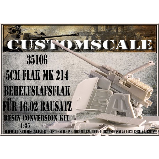 1/35 5cm Flak MK 214 Behelfsflak Conversion set for 16.02 kit #VK35001