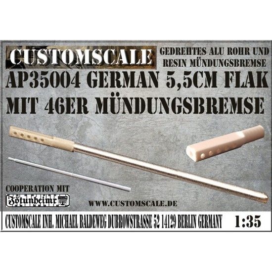 1/35 German 5.5cm Flak mit 46er Mundungsbremse