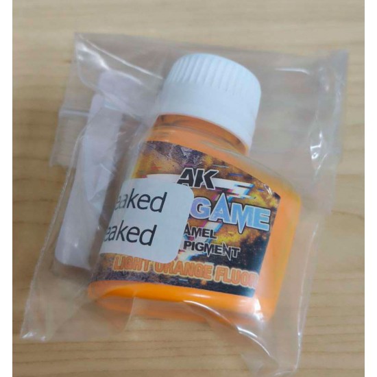 Enamel Liquid Pigment for Wargame - Light Orange Fluor (leaked)