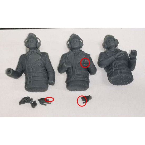1/16 WWII German Tank Crew (hands damaged)