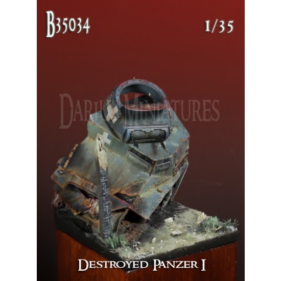 1/35 Sceneries Base - WWII Destroyed Panzer I (60mm x 60mm)