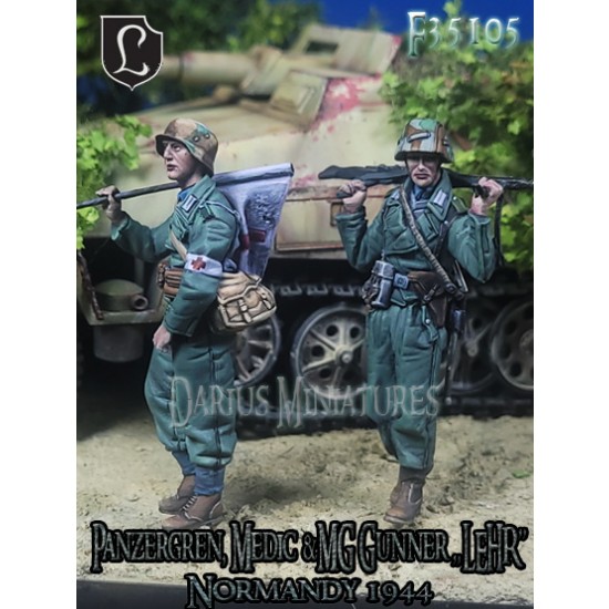 1/35 Panzer Grenadier Medic and MG 42 Gunner Lehr (2 figures)