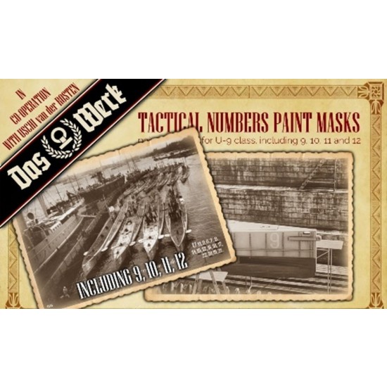 1/72 Numbers Paint Masking for U9-class 9/10/11/12