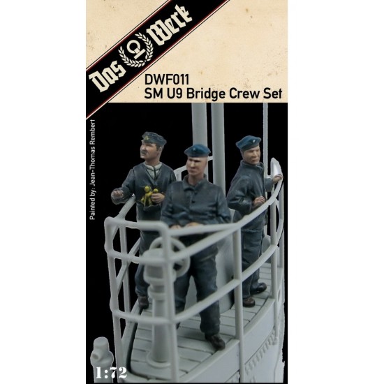 1/72 SM U9 U-Boat Bridge Crew Set (3 figures)