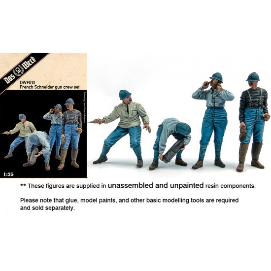 1/35 French Schneider Gun Crew (4 figures)