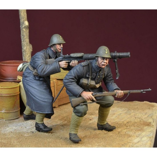 1/35 WWII Dutch Army Black Devils Lewis Team 1940 (2 figures)