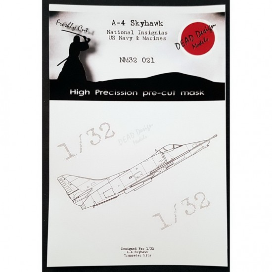 1/32 Douglas A-4 Skyhawk US National Insignias Masking for Trumpeter kits