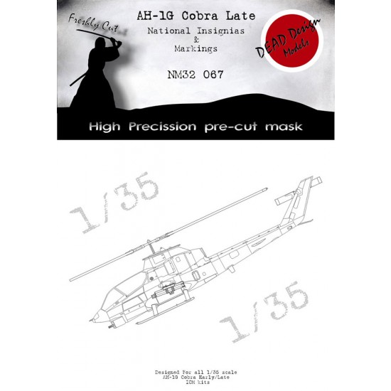 1/35 1/35 Bell AH-1G Cobra National Insignias Masking for ICM kits