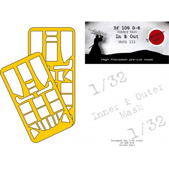 1/32 Bf 109G-6 In and Out Masking for Revell kits
