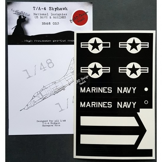 1/48 US Douglas T/A-4 Skyhawk National Insignias Masking for Hasegawa kits