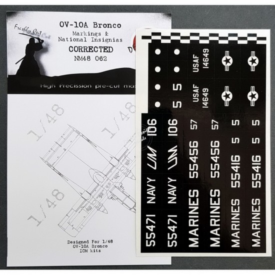 1/48 Rockwell OV-10A Bronco National Insignias Masking for ICM kits