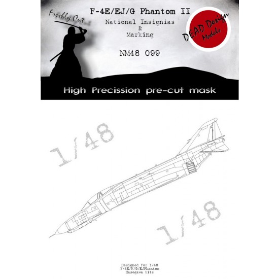 1/48 McDonnell Douglas F-4E/EJ Phantom II National Insignias Masking for Hasegawa kits