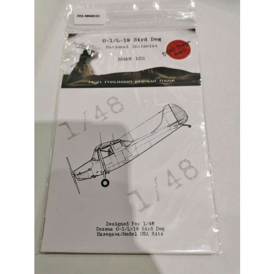 1/48 Cessna O-1 Bird Dog National Insignias Masking for Hasegawa kits