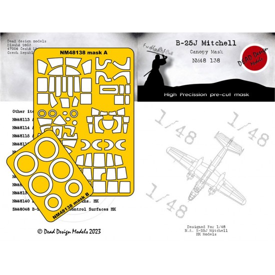 1/48 B-25J Mitchell Paint Mask for HK Model