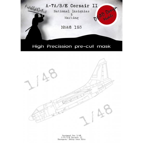 1/48 LTV A-7A/B/E Corsair II National Insignias Masking for Hasegawa/HobbyBoss kits