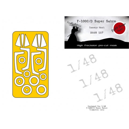 1/48 F-100D Super Sabre Masking for Trumpeter kits