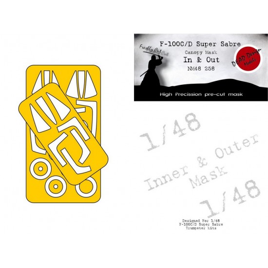 1/48 F-100D Super Sabre In and Out Masking for Trumpeter kits