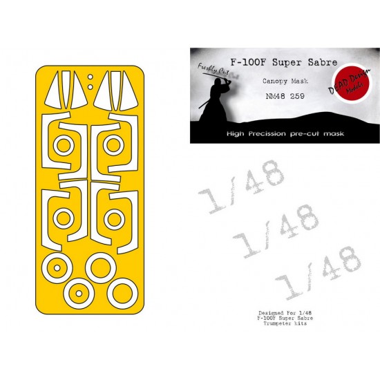 1/48 F-100F Super Sabre Masking for Trumpeter kits