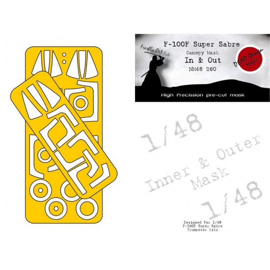 1/48 F-100F Super Sabre In and Out Masking for Trumpeter kits