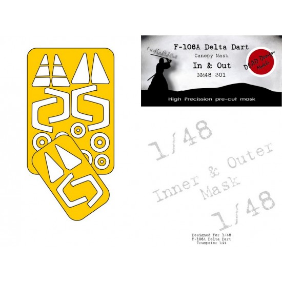 1/48 F-106A Delta Dart In n Out Masking for Trumpeter kits
