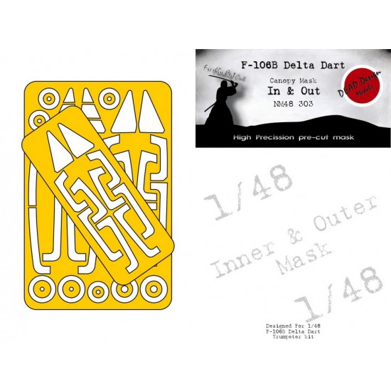 1/48 F-106B Delta Dart In n Out Masking for Trumpeter kits