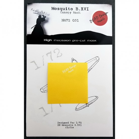 1/72 de Havilland Mosquito B.XVI Canopy Masking for Airfix kits