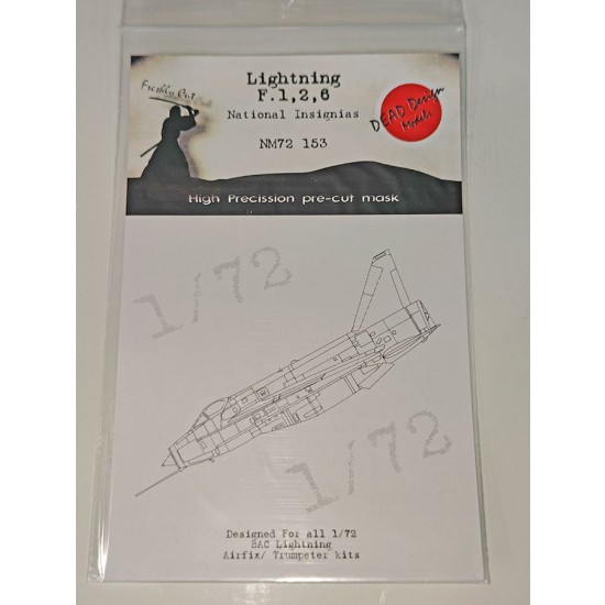 1/72 English Electric Lightning National Ins. Masking for Airfix/Trumpeter kits