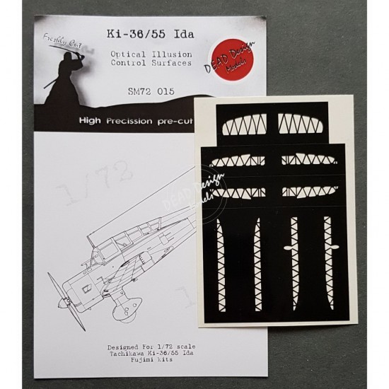 1/72 Tachikawa Ki-36 Ida Control Surfaces Masking for Fujimi kits