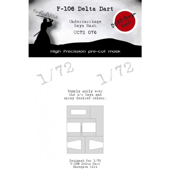1/72 Convair F-106A Delta Dart Undercarriage Bays Masking for Hasegawa kits