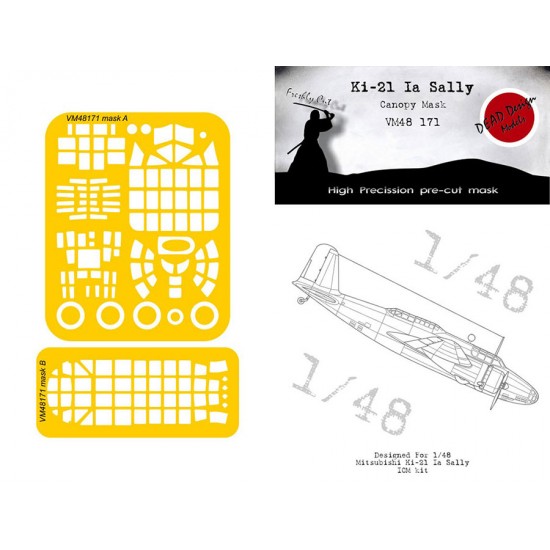 1/48 Ki-21 Ia Sally Heavy Bomber Masks for ICM kits