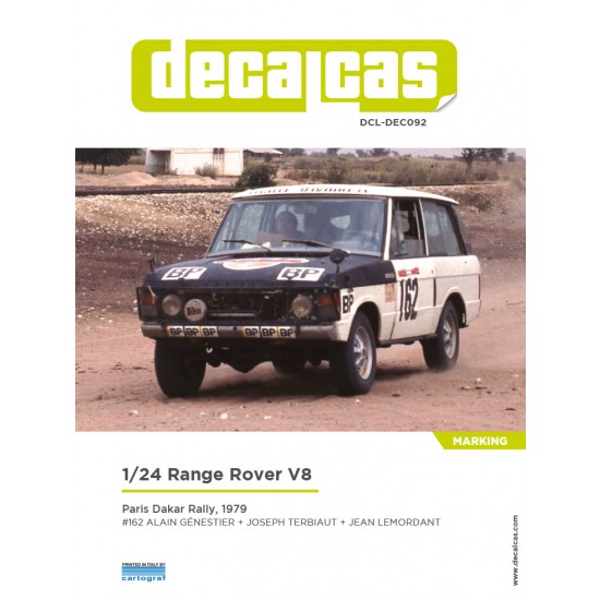 1/24 Range Rover V8 sponsored by BP - 1979 Marking Decal for Italeri kit