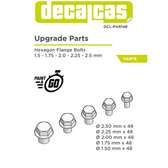 Hexagon Flange Bolts 1.5 - 2.5 mm (240pcs, resin)