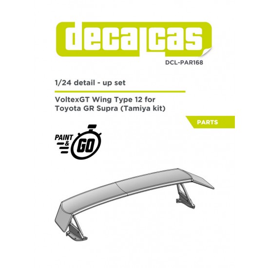 1/24 Toyota GR Supra VoltexGT Wing type 12 Detail up set for Tamiya #24351 #24371