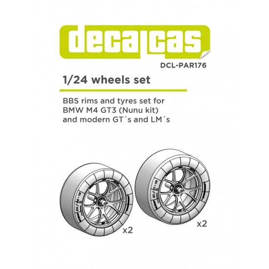 1/24 BMW M4 GT3 BBS Rims and Tyres set for Nunu #PN24045