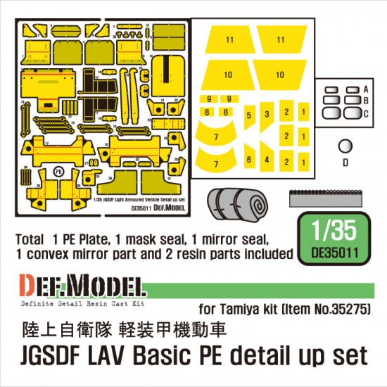 1/35 JGSDF Light Armoured Vehicle Basic Detail-up Set for Tamiya kit #35275