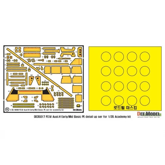 1/35 PZ.IV Ausf.H Early/Mid Basic Detail PE set for Academy kits